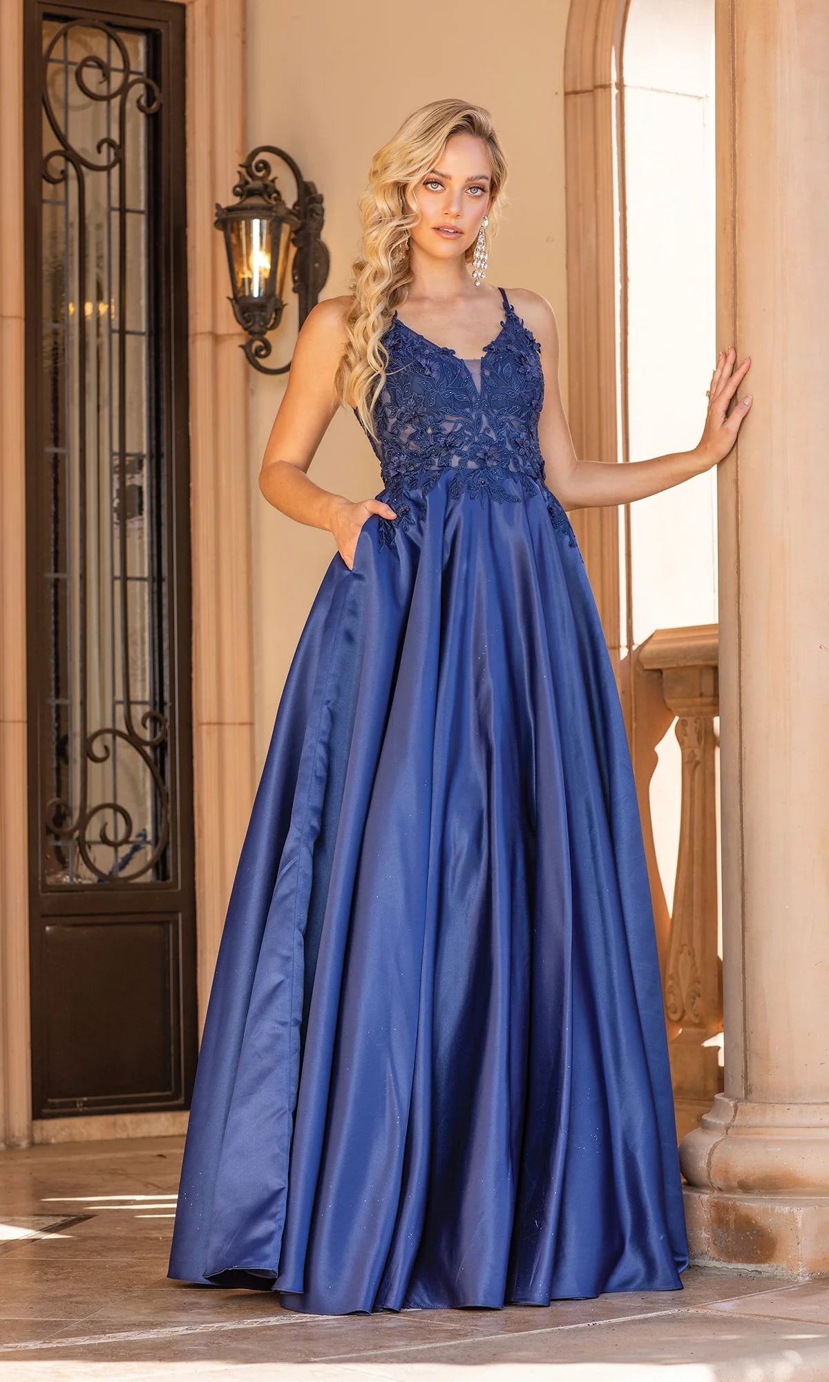 A-Line Long Prom Ball Gown