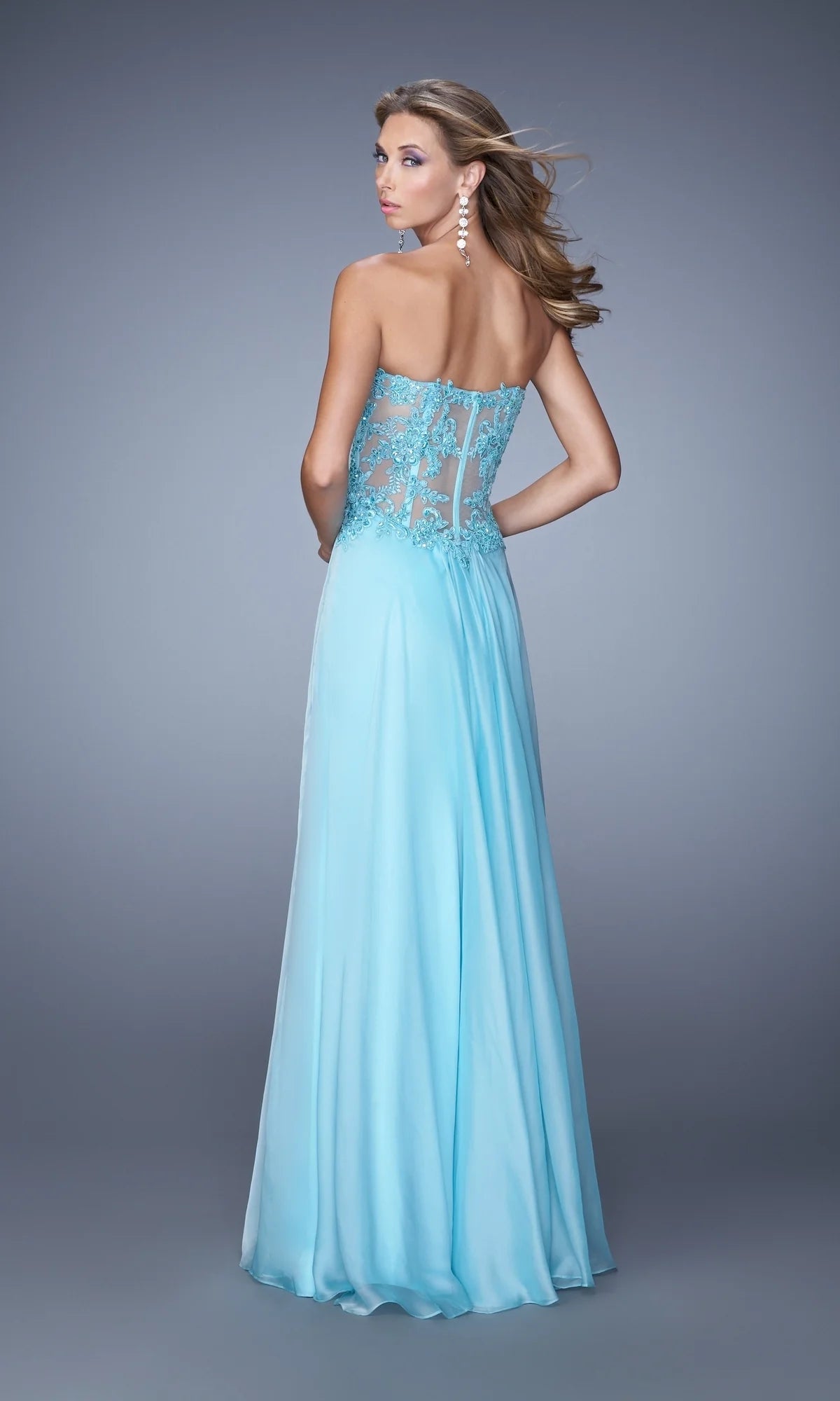 A-Line Long Strapless Prom Dress: La Femme