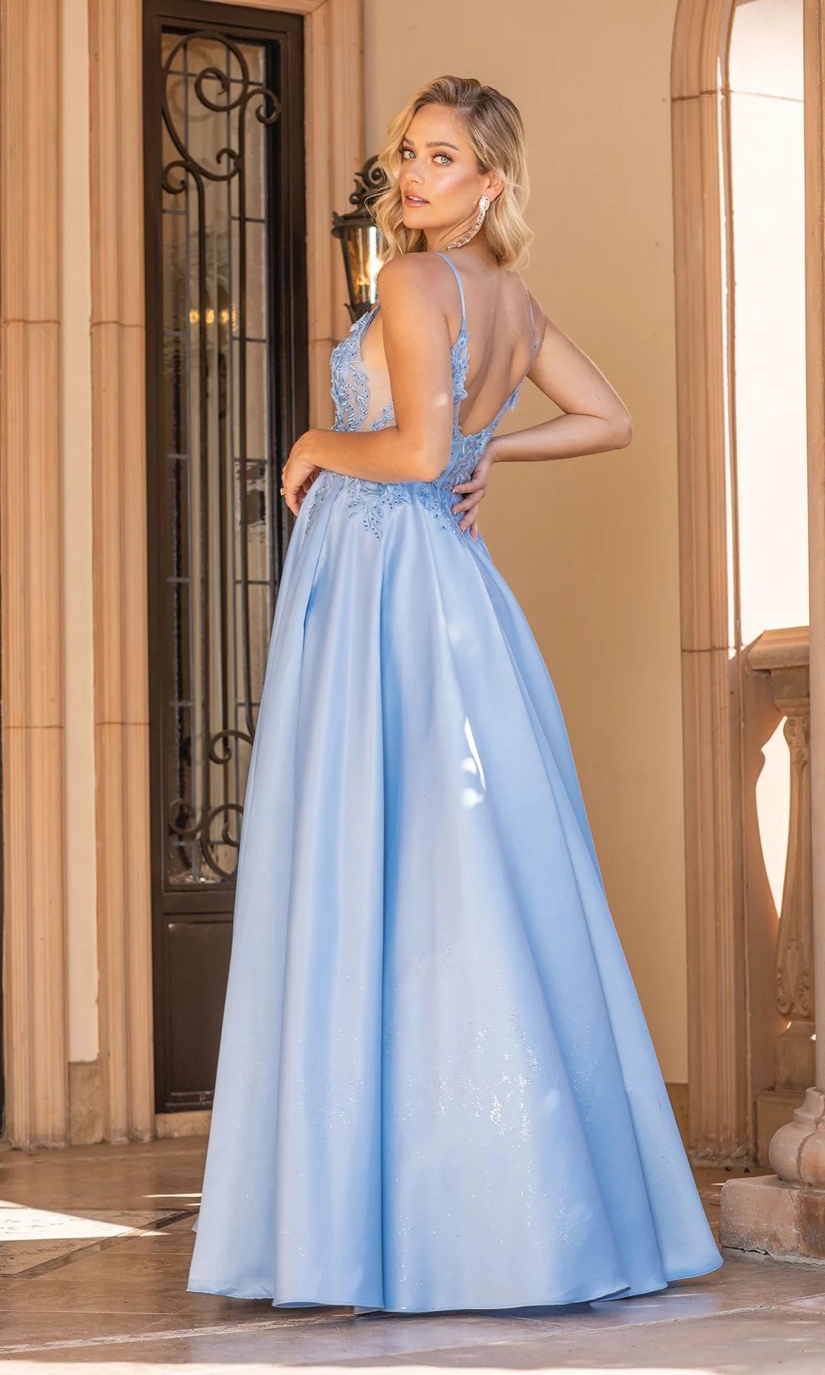 A-Line Long Prom Ball Gown