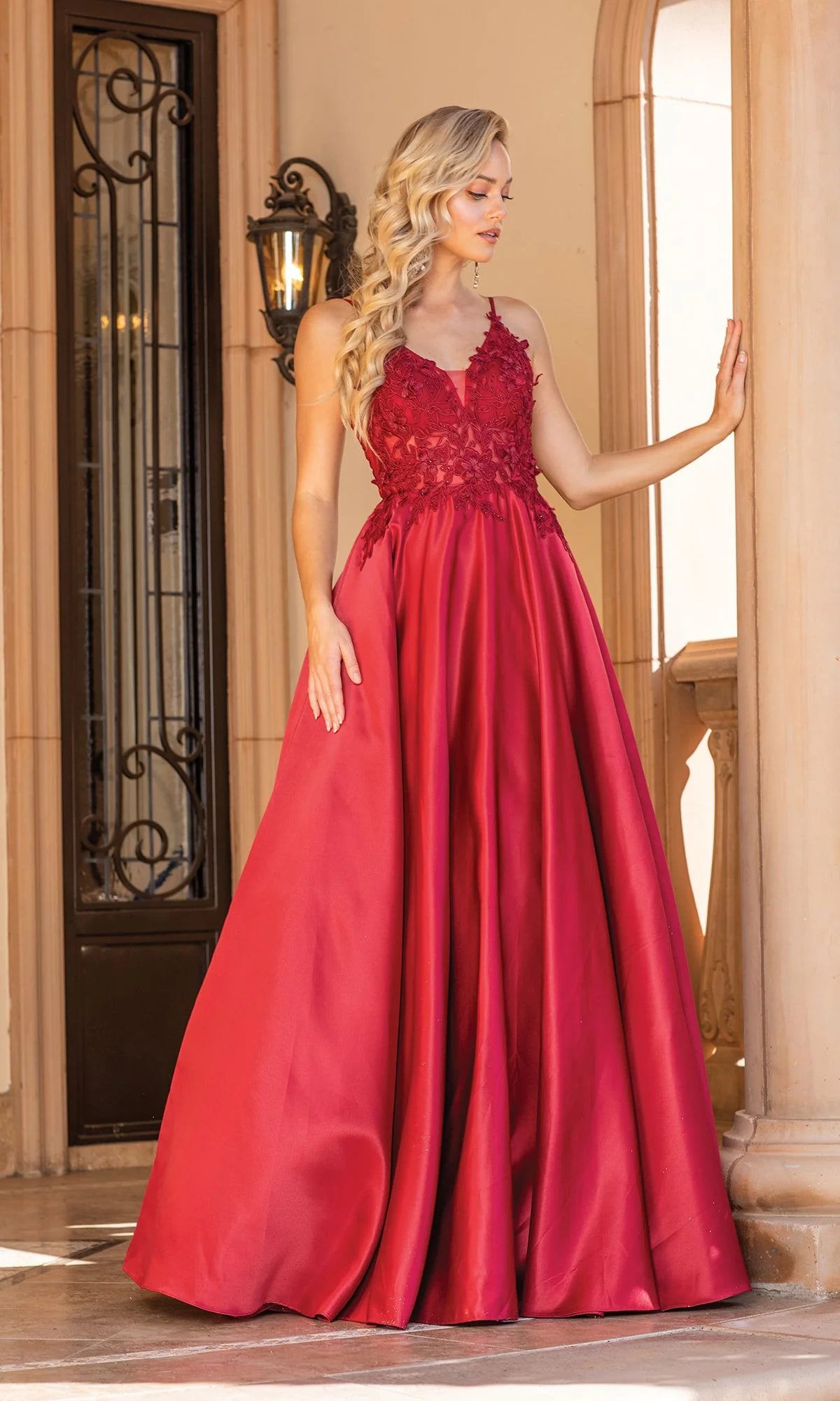 A-Line Long Prom Ball Gown