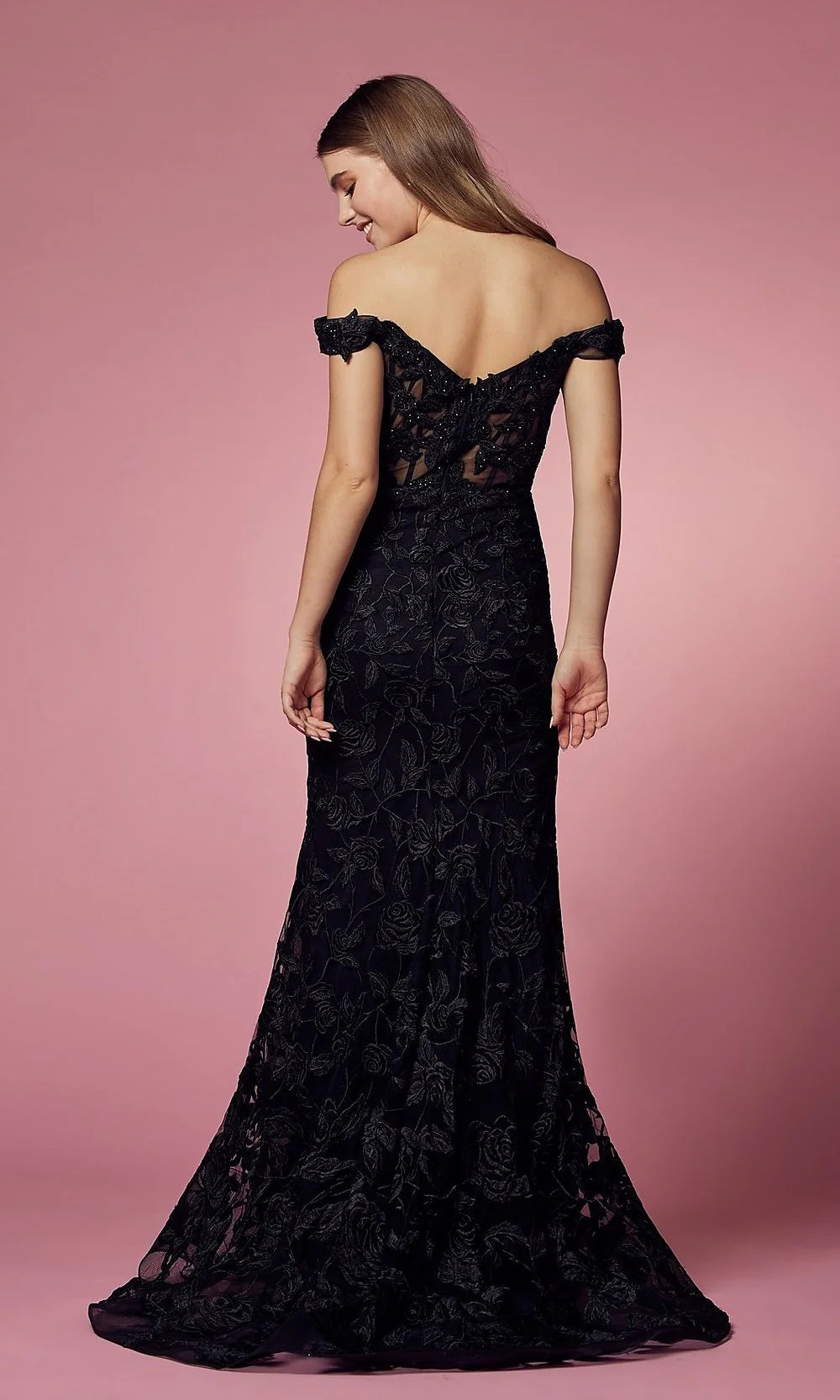 Off-the-Shoulder Long Red Formal Prom Dress